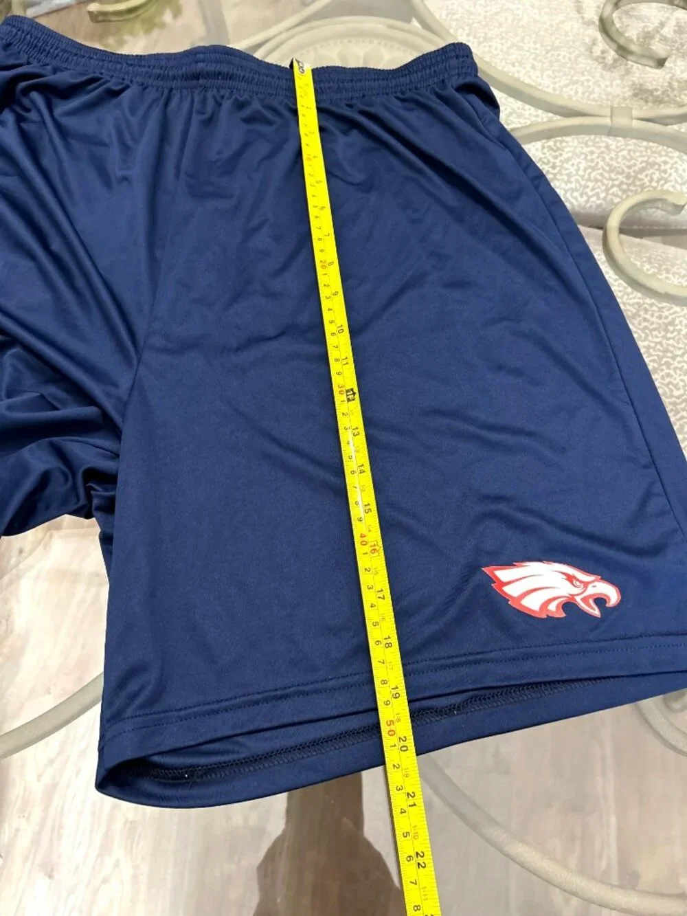A4 Mens Navy Blue Athletic Shorts XXL With Elastic Waistband & Drawstring